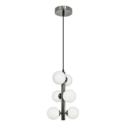Brilagi - LED pendel MILLA 6xG9/3W/230V skinnende krom/hvid