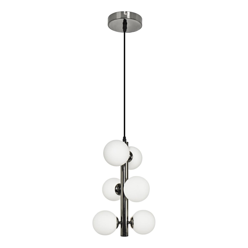 Brilagi - LED pendel MILLA 6xG9/3W/230V skinnende krom/hvid