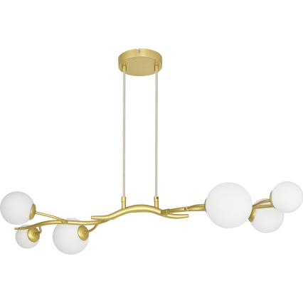 Brilagi - LED pendel MISTEL 6xG9/3W/230V guldfarvet/hvid