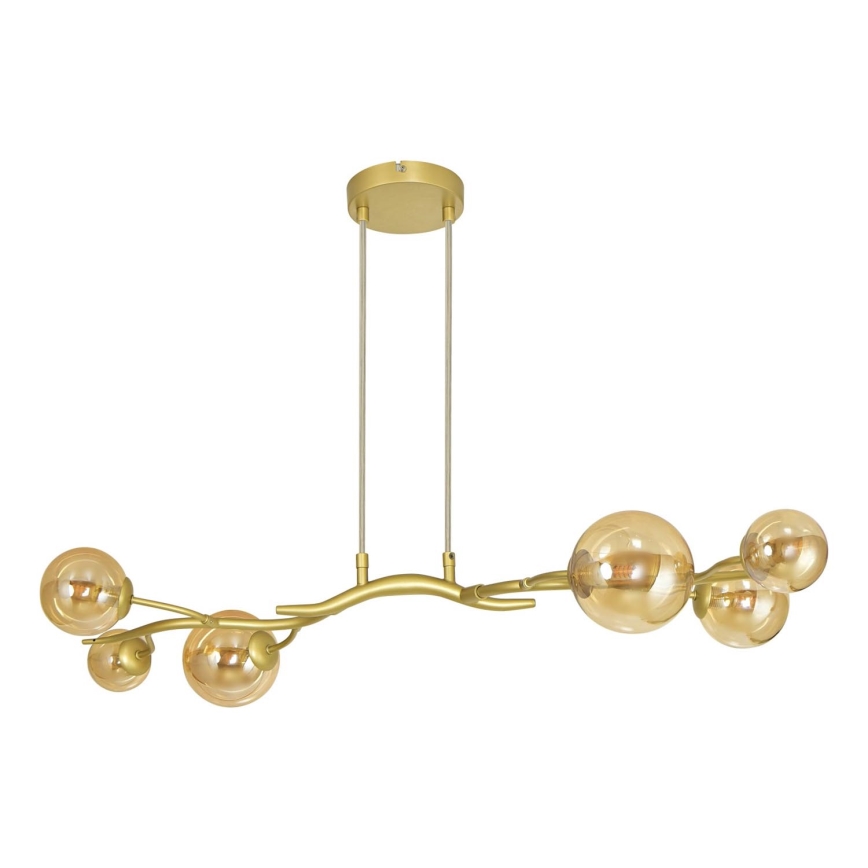 Brilagi - LED pendel MISTEL 6xG9/3W/230V guldfarvet