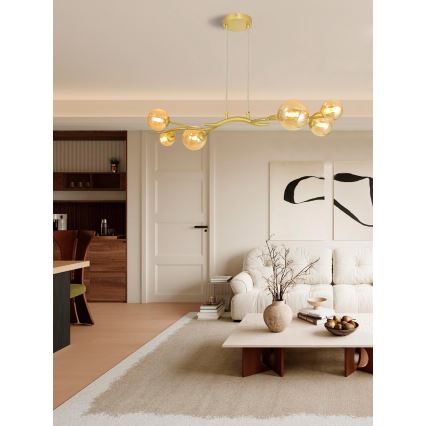 Brilagi - LED pendel MISTEL 6xG9/3W/230V guldfarvet