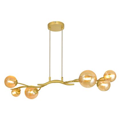Brilagi - LED pendel MISTEL 6xG9/3W/230V guldfarvet