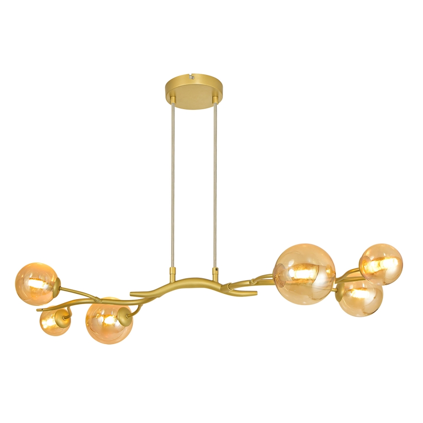 Brilagi - LED pendel MISTEL 6xG9/3W/230V guldfarvet