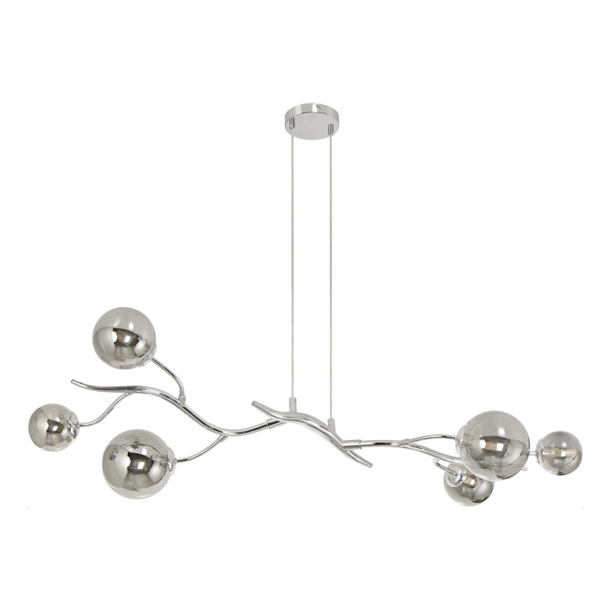 Brilagi - LED pendel MISTEL 6xG9/3W/230V skinnende krom/røget