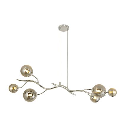 Brilagi - LED pendel MISTEL 6xG9/3W/230V skinnende krom/røget