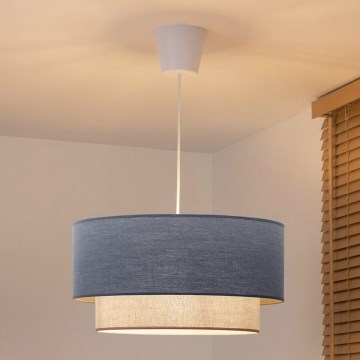 Brilagi - LED-pendel på kabel BOHO ECO 1xE27/10W/230V Ø 40 cm blå/creme