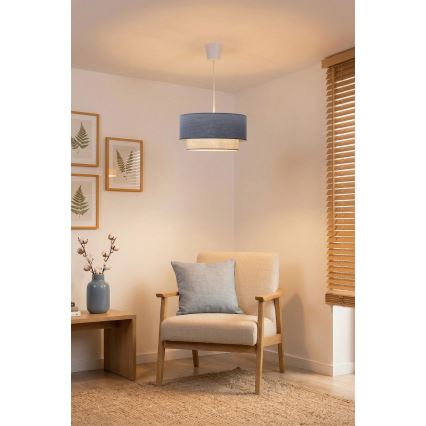 Brilagi - LED-pendel på kabel BOHO ECO 1xE27/10W/230V Ø 40 cm blå/creme