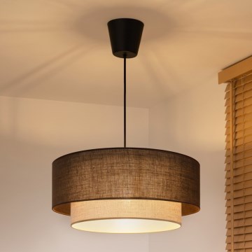 Brilagi - LED-pendel på kabel BOHO ECO 1xE27/10W/230V Ø 40 cm brun/creme