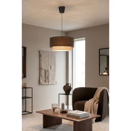 Brilagi - LED-pendel på kabel BOHO ECO 1xE27/10W/230V Ø 40 cm brun/creme