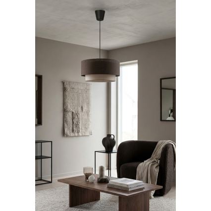 Brilagi - LED-pendel på kabel BOHO ECO 1xE27/10W/230V Ø 40 cm brun/creme