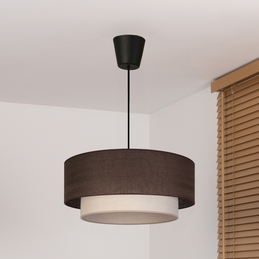 Brilagi - LED-pendel på kabel BOHO ECO 1xE27/10W/230V Ø 40 cm brun/creme