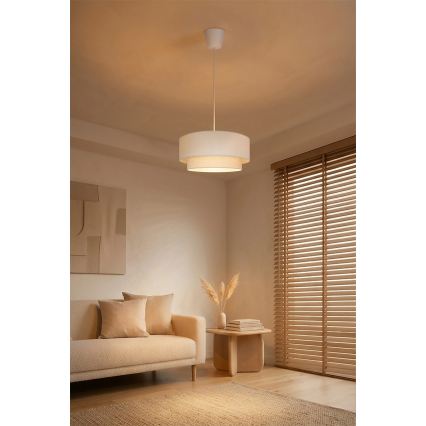 Brilagi - LED-pendel på kabel BOHO ECO 1xE27/10W/230V Ø 40 cm creme