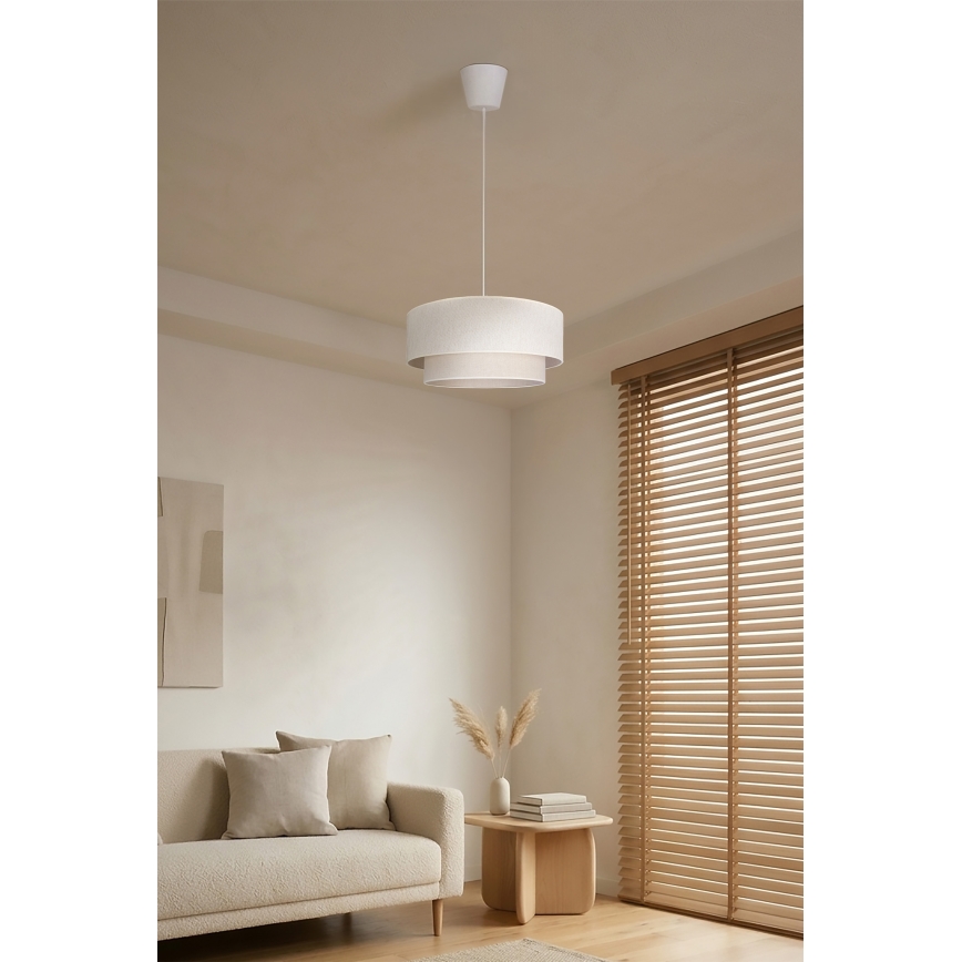 Brilagi - LED-pendel på kabel BOHO ECO 1xE27/10W/230V Ø 40 cm creme