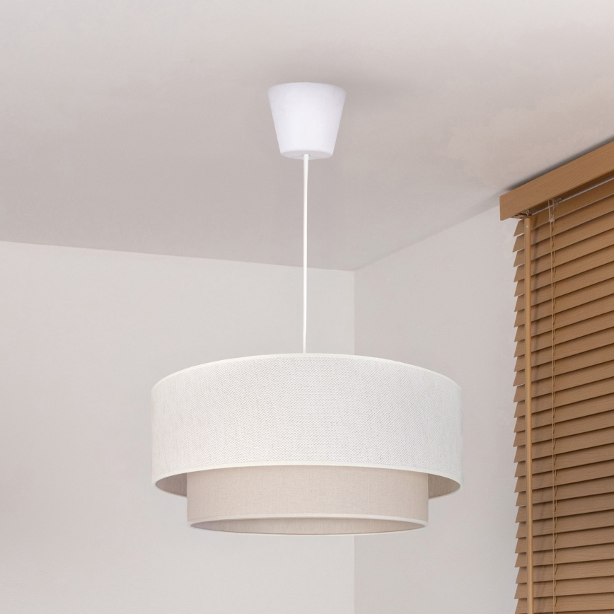 Brilagi - LED-pendel på kabel BOHO ECO 1xE27/10W/230V Ø 40 cm creme