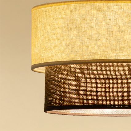 Brilagi - LED-pendel på kabel BOHO-stil 1xE27/15W/230V Ø 25 cm creme/brun
