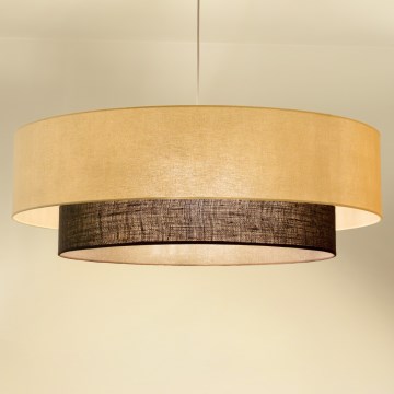 Brilagi - LED-pendel på kabel BOHO-stil 3xE27/15W/230V Ø 80 cm creme/brun