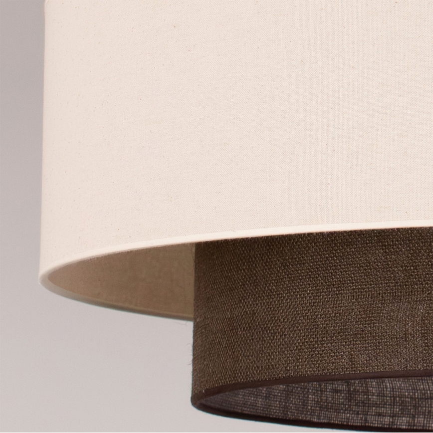 Brilagi - LED-pendel på kabel BOHO-stil 3xE27/15W/230V Ø 80 cm creme/brun