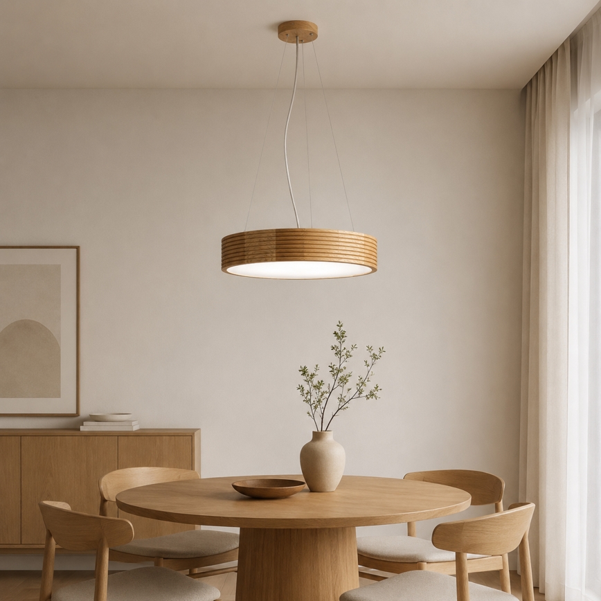 Brilagi - LED-pendel på kabel CARVALHO MODERN 3xE27/60W/230V eg Ø 47,5 cm