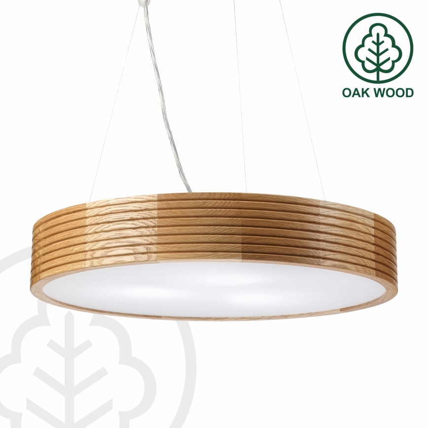 Brilagi - LED-pendel på kabel CARVALHO MODERN 3xE27/60W/230V eg Ø 47,5 cm