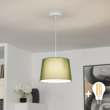 Brilagi - LED-pendel på kabel CERIA 1xE27/40W/230V Ø 30 cm grøn