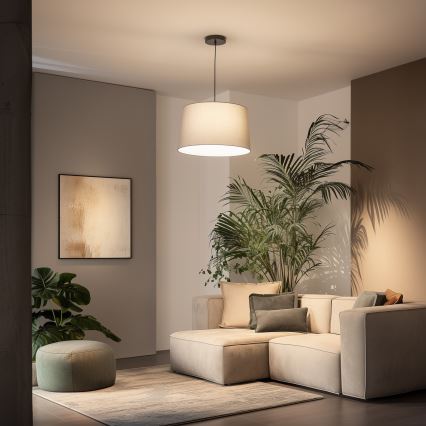 Brilagi - LED-pendel på kabel CERIA 1xE27/40W/230V Ø 45 cm grå