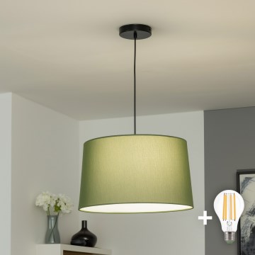 Brilagi - LED-pendel på kabel CERIA 1xE27/40W/230V Ø 45 cm grøn