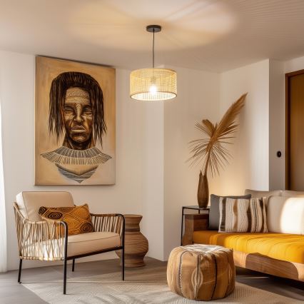 Brilagi - LED-pendel på kabel CERIA BOHO 1xE27/40W/230V Ø 25 cm bambus