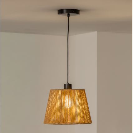 Brilagi - LED-pendel på kabel CERIA BOHO 1xE27/40W/230V Ø 28 cm brun