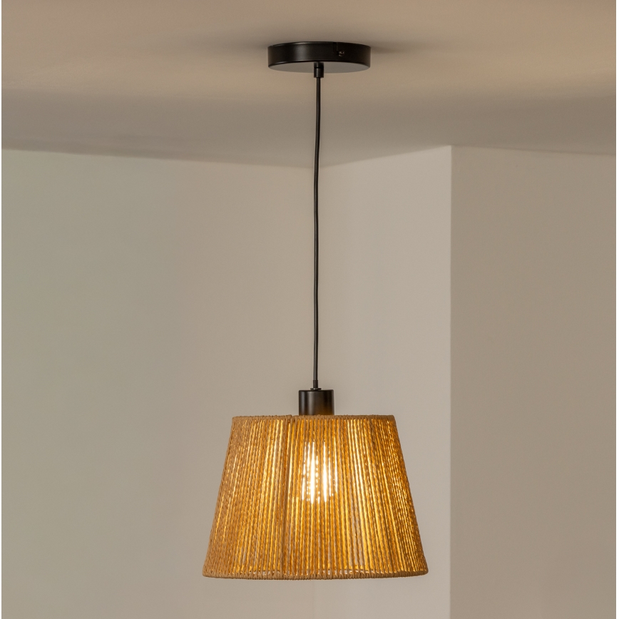Brilagi - LED-pendel på kabel CERIA BOHO 1xE27/40W/230V Ø 28 cm brun
