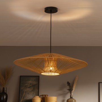 Brilagi - LED-pendel på kabel CERIA BOHO 1xE27/40W/230V Ø 70 cm sort/brun