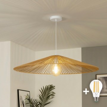 Brilagi - LED-pendel på kabel CERIA BOHO 1xE27/40W/230V Ø 90 cm brun