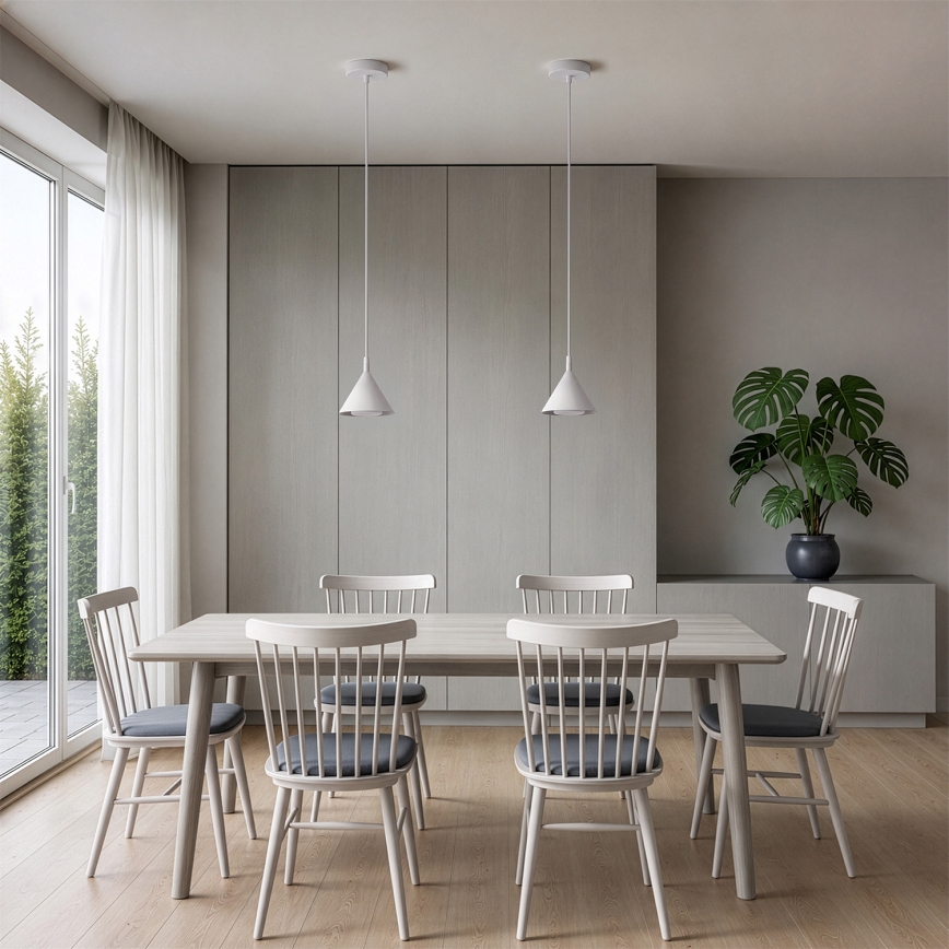 BRILAGI - LED Pendel på kabel CONE SINGLE 1xGX53/15W/230V hvid