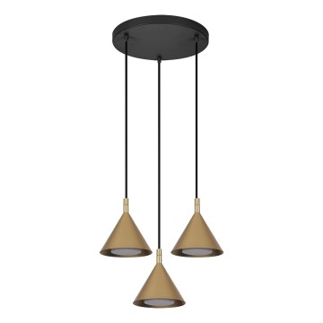 BRILAGI - LED Pendel på kabel CONE TRIPLE ROUND 3xGX53/15W/230V guld