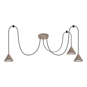 BRILAGI - LED Pendel på kabel CONE TRIPLE SPIDER 3xGX53/15W/230V beige