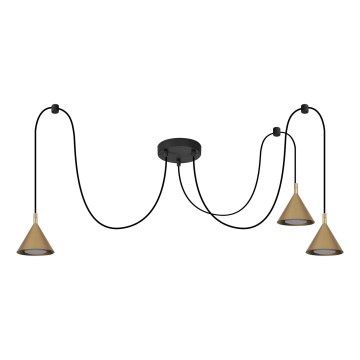 BRILAGI - LED Pendel på kabel CONE TRIPLE SPIDER 3xGX53/15W/230V guld