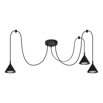 BRILAGI - LED Pendel på kabel CONE TRIPLE SPIDER 3xGX53/15W/230V sort