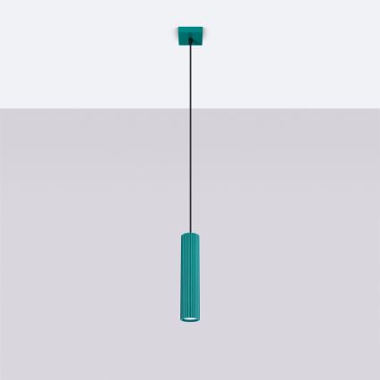 Brilagi - LED-pendel på kabel CRESTO 1xGU10/10W/230V turkis