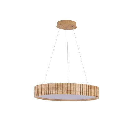 Brilagi - LED-pendel på wire FALCON WOOD MODERN LED/30W/230V 3000/4000/6000K Ø 45 cm træ