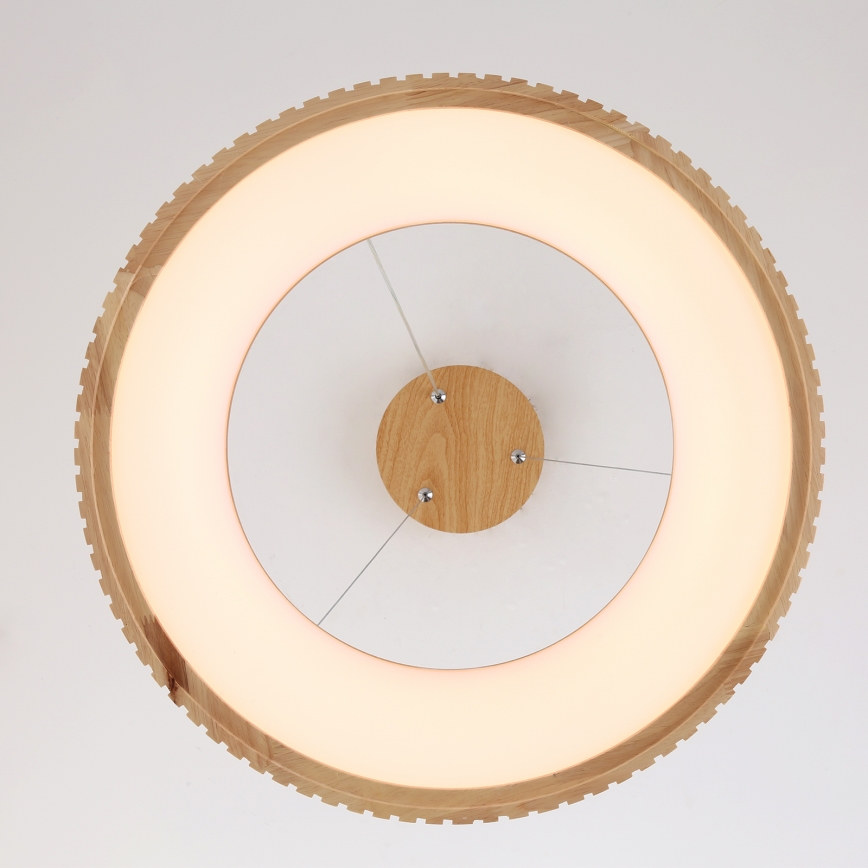 Brilagi - LED-pendel på wire FALCON WOOD MODERN LED/30W/230V 3000/4000/6000K Ø 45 cm træ