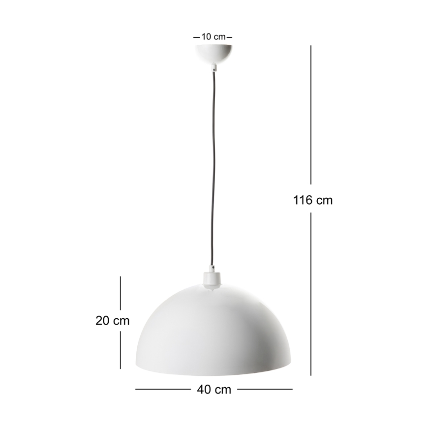 Brilagi - LED-pendel på kabel METALO 1xE27/40W/230V Ø 40 cm hvid/kobber