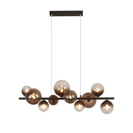 Brilagi - LED-pendel på kabel MILLA 10xG9/3W/230V brun/røgbrun
