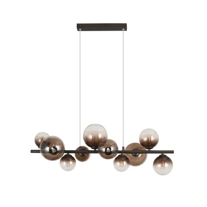 Brilagi - LED-pendel på kabel MILLA 10xG9/3W/230V brun/røgbrun