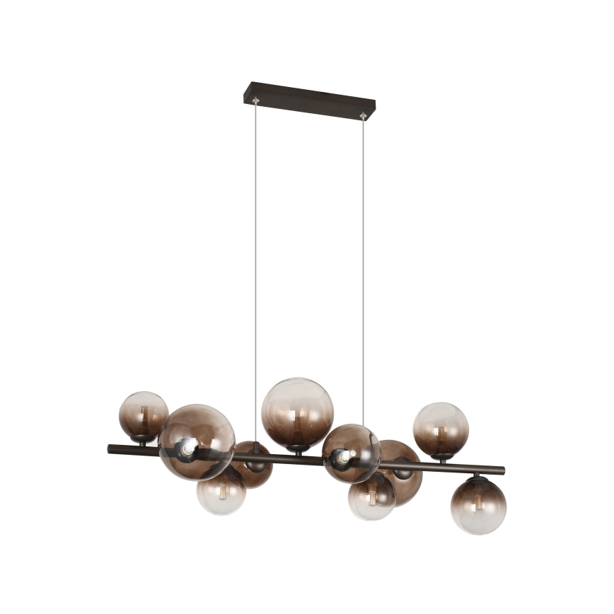 Brilagi - LED-pendel på kabel MILLA 10xG9/3W/230V brun/røgbrun