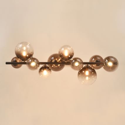 Brilagi - LED-pendel på kabel MILLA 10xG9/3W/230V brun/røgbrun