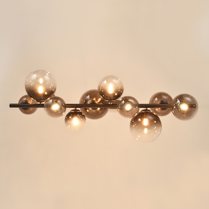 Brilagi - LED-pendel på kabel MILLA 10xG9/3W/230V brun/røgbrun