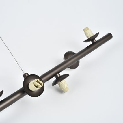 Brilagi - LED-pendel på kabel MILLA 10xG9/3W/230V brun/røgbrun