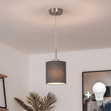 Brilagi - LED-pendel på kabel NUBILA 1xE27/60W/230V Ø 14 cm antracit