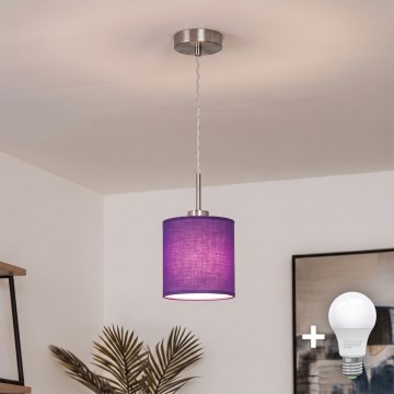Brilagi - LED-pendel på kabel NUBILA 1xE27/60W/230V Ø 14 cm lilla