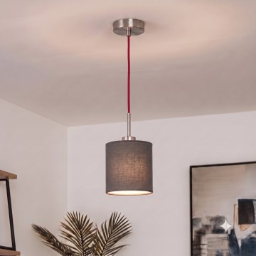 Brilagi - LED-pendel på kabel NUBILA 1xE27/60W/230V Ø 14 cm rød/antracit