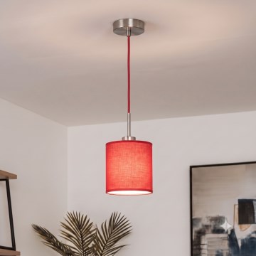 Brilagi - LED-pendel på kabel NUBILA 1xE27/60W/230V Ø 14 cm rød